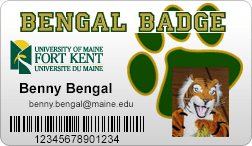 image of a Bengal Badge student ID card