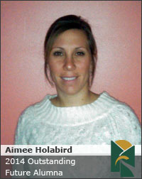 photo of Aimee Holabird, 2014 Outstanding Future Alumna