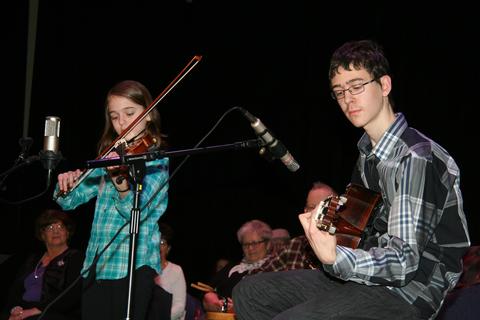 Martine Pelletier and Jeremie Pelletier, brother and sister duo, performing at the jamboree.