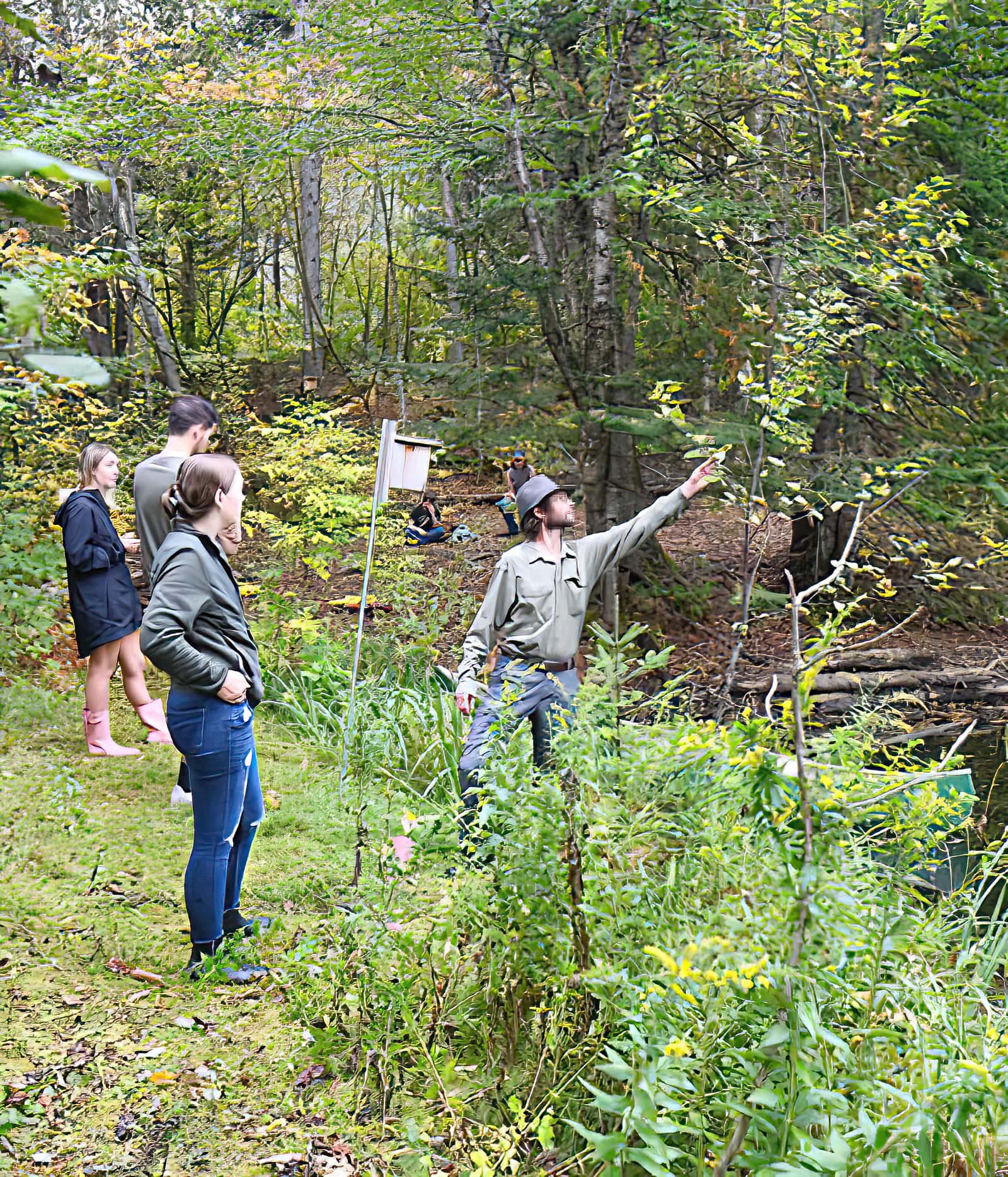 Dr. Rubert-Nason teaches UMFK students about various flora and the impact climate change has on biodiversity.