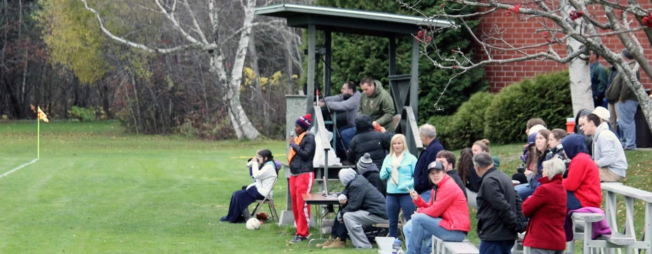 Photo of the setup for soccer matches