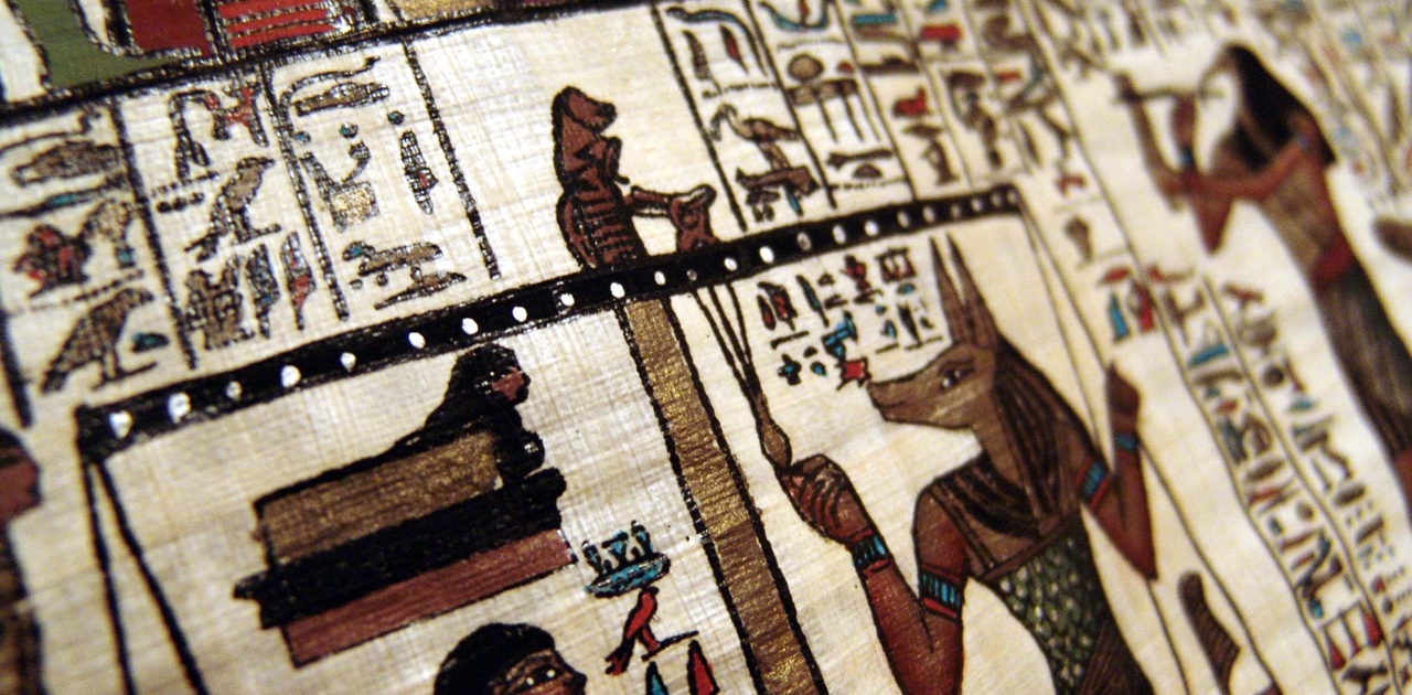 photo of Egyption hieroglyphs and figures