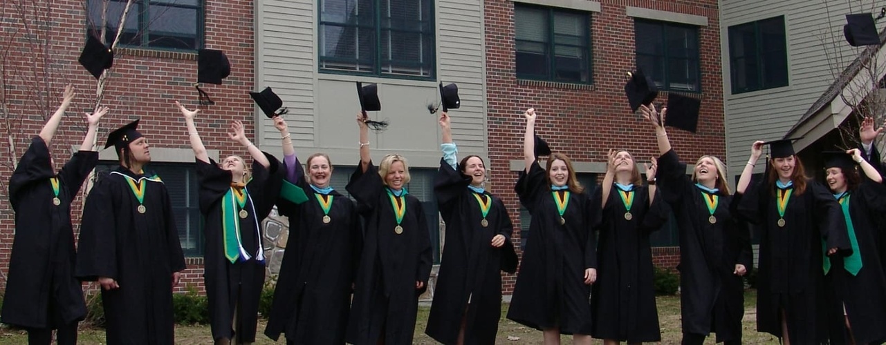 Caps Being Thrown After Commencement