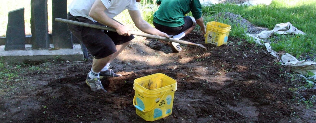 Students Working at Crocker Beach