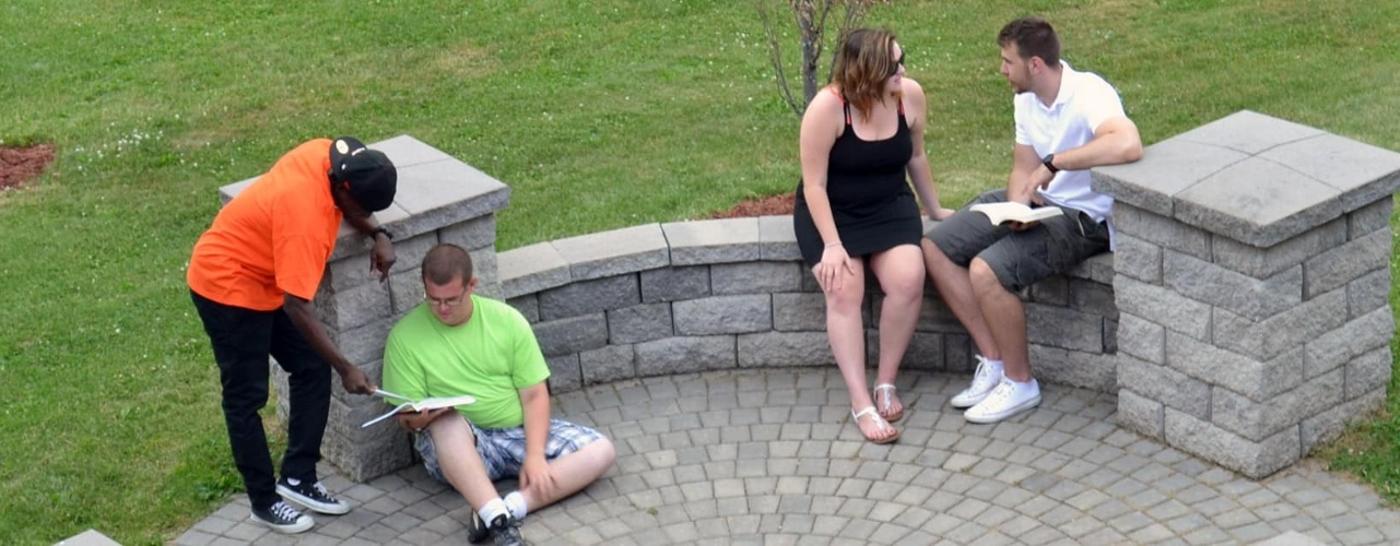 Students in the Courtyard